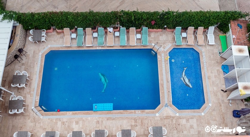 دور نمای استخر روباز هتل زل